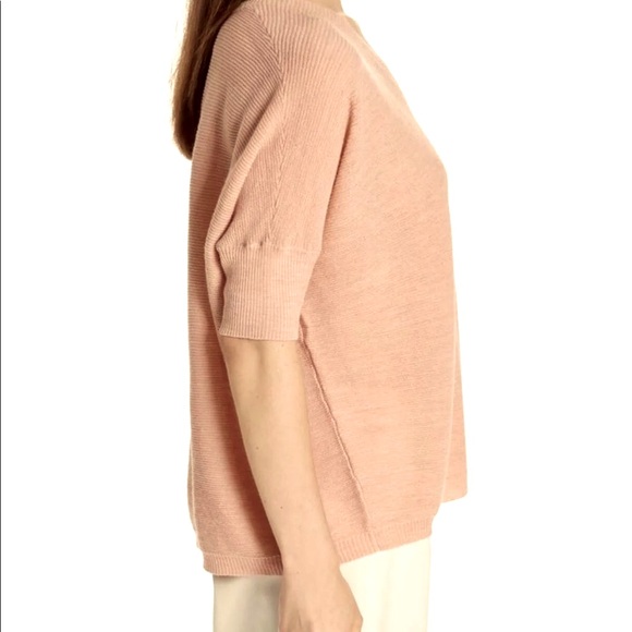 Eileen Fisher Fine Merino Wool Top Petal Size S/P 26” x 25” - Picture 5 of 5